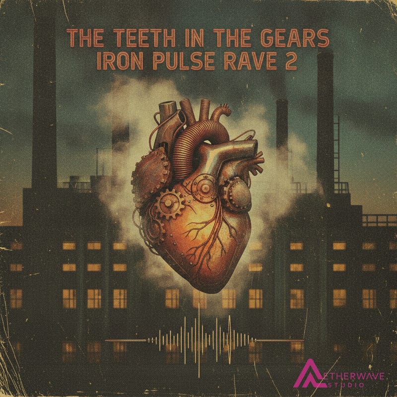 Vintage style AI album cover example, made from a track on AetherWave