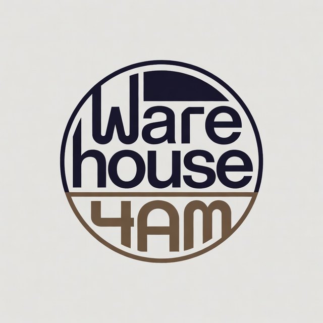 House band logo for "Warehouse 4AM", option 4 of 4