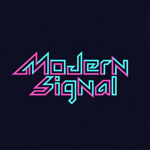 New Wave band logo made in Brand Studio
